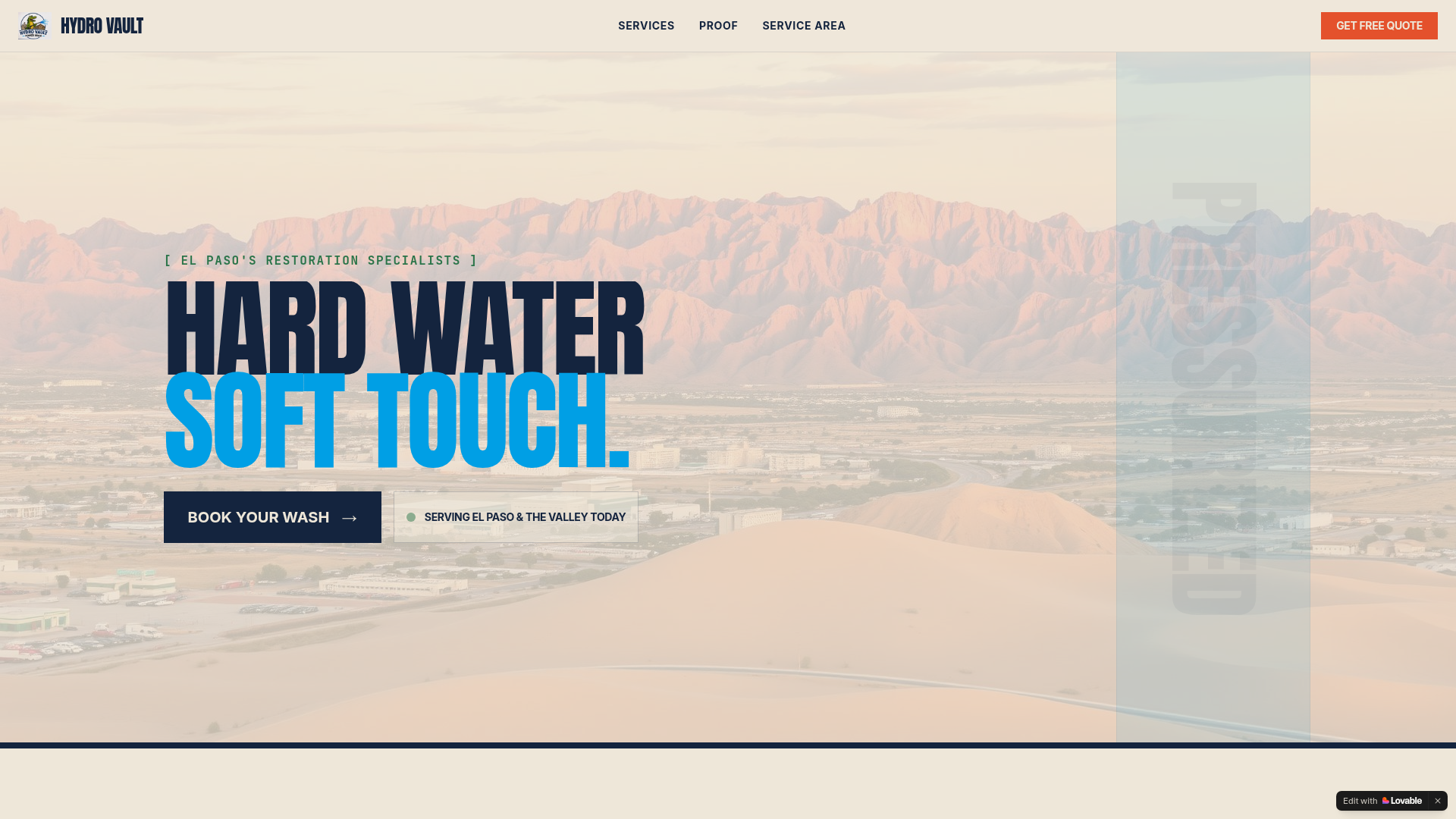Hydro Vault website preview