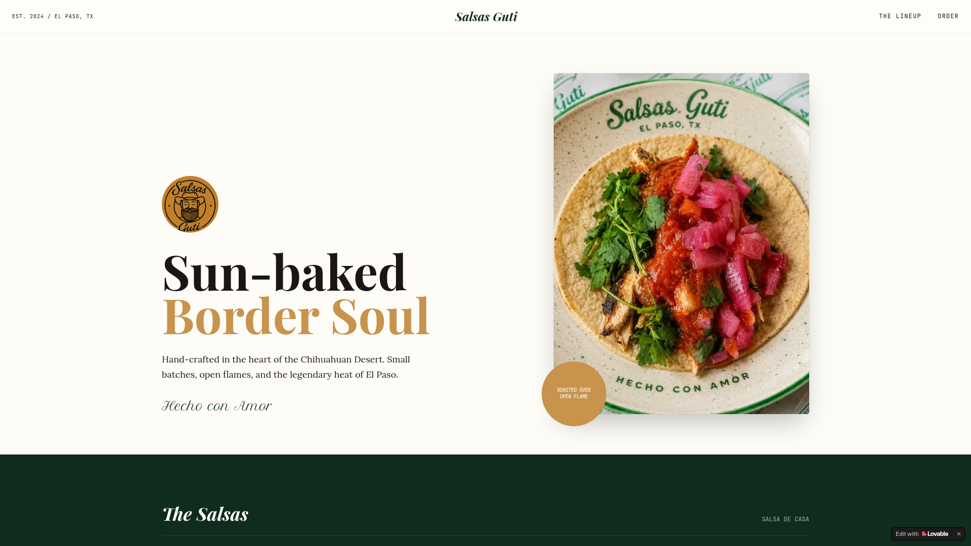 Salsas Guti website preview